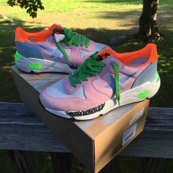 Golden Goose Running Sole Sneaker Pink/Orange NIB - Picture 1 of 10